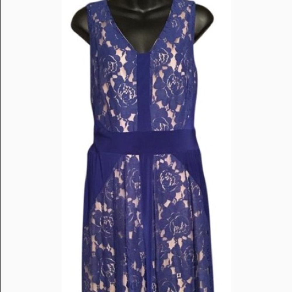 Julian Taylor Cobalt Blue flare dress